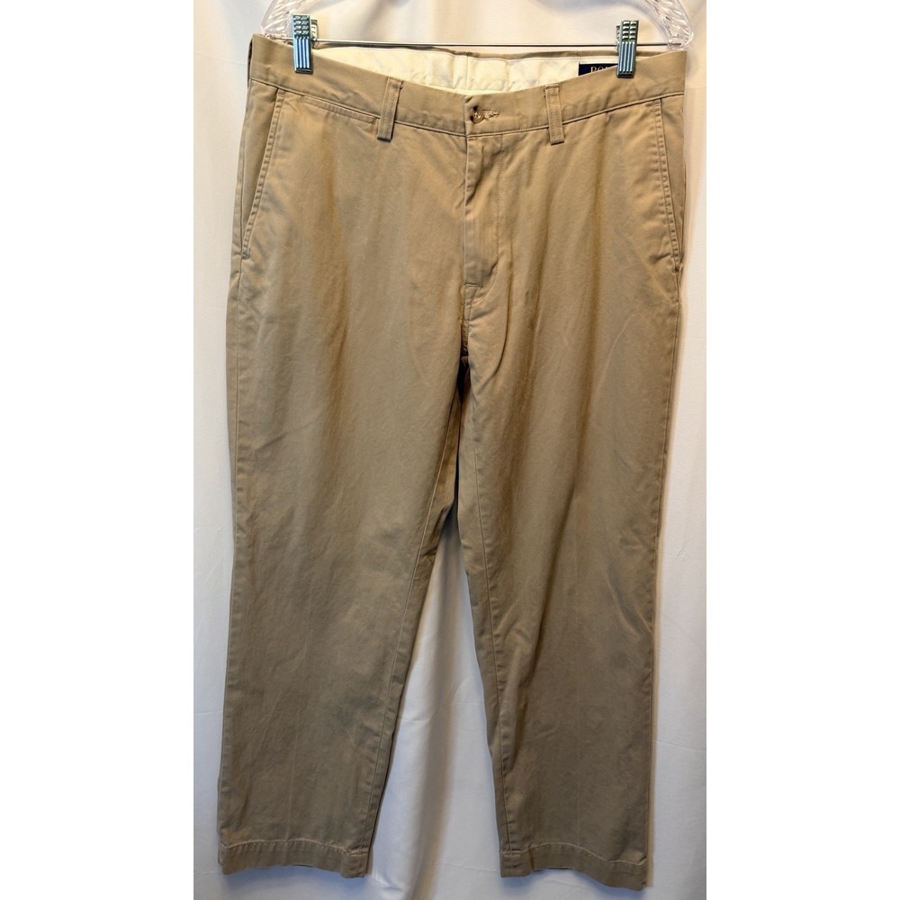 Polo Ralph Lauren Classic Fit Size 34x30 Cotton Twill Chino Straight Pants Tan